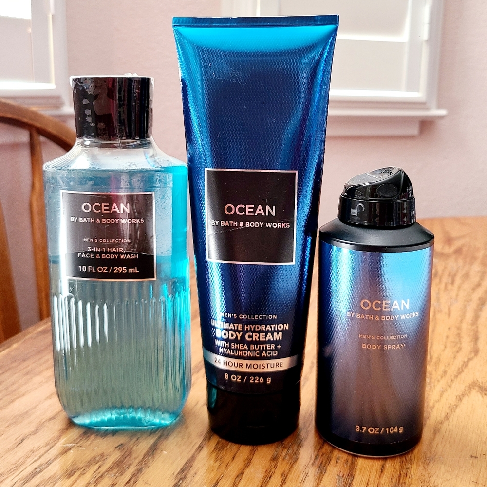 🛍BOGO 50% OFF🌊🧴🛁 NWT‼️ Bath & Body Works Men's "Ocean" 3-piece Collection